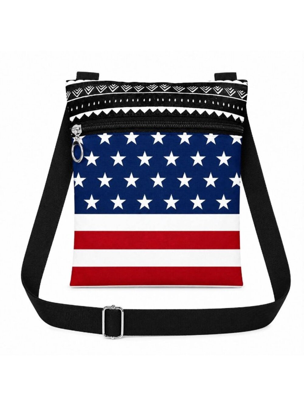 American Flag Crossbody Bag for Women Adjustable Shoulder Strap